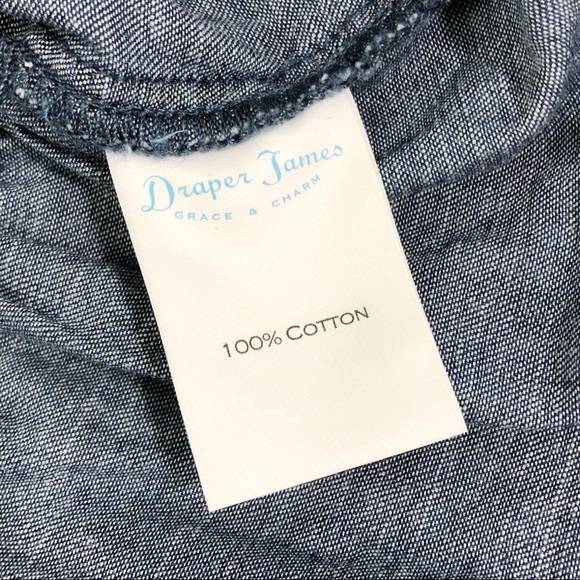 Draper James Chambray Faux Wrap Dress - Picture 8 of 8